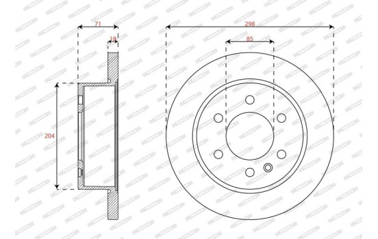 Brake disc DDF3030 Ferodo, Image 2