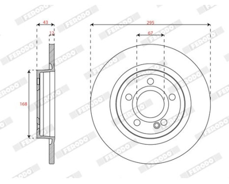Brake disc DDF3031C Ferodo, Image 2