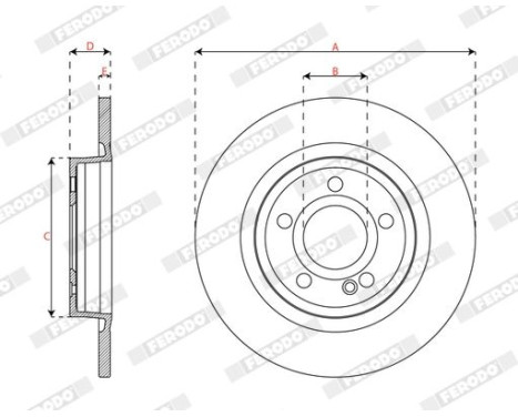 Brake disc DDF3031C Ferodo, Image 3