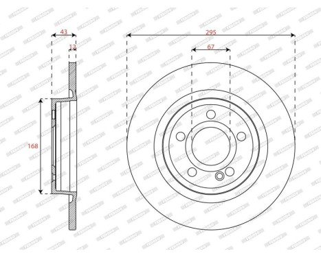 Brake disc DDF3031C Ferodo, Image 2