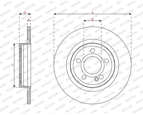 Brake disc DDF3031C Ferodo, Image 3