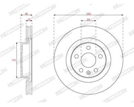 Brake disc DDF3036C Ferodo
