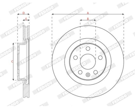Brake disc DDF3036C Ferodo, Image 2