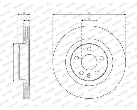 Brake disc DDF3036C Ferodo, Image 2