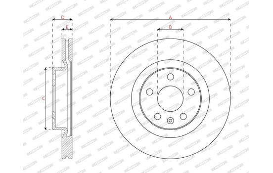 Brake disc DDF3036C Ferodo, Image 2