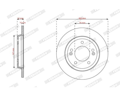 Brake disc DDF3037C Ferodo, Image 2