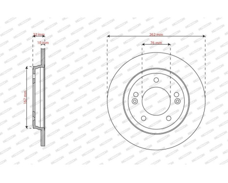 Brake disc DDF3037C Ferodo, Image 2
