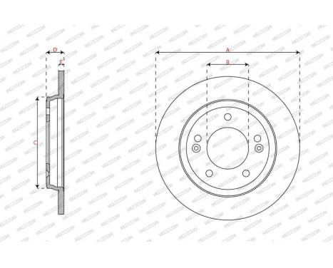 Brake disc DDF3037C Ferodo, Image 3