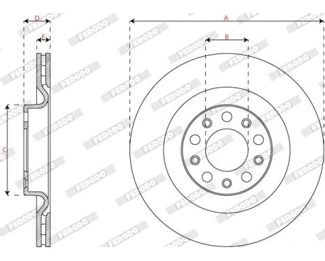Brake disc DDF3038C Ferodo, Image 3