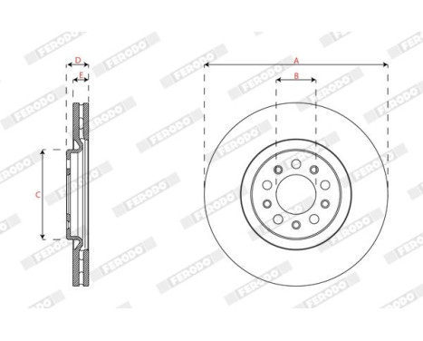Brake disc DDF3040C-1 Ferodo, Image 3