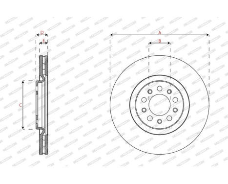 Brake disc DDF3040C-1 Ferodo, Image 3
