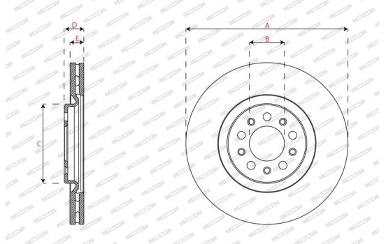 Brake disc DDF3040C-1 Ferodo, Image 3