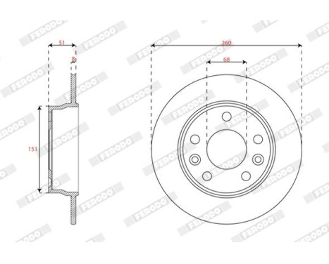Brake disc DDF3045C Ferodo, Image 2