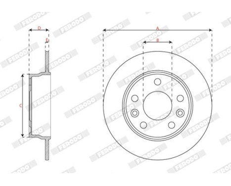 Brake disc DDF3045C Ferodo, Image 3