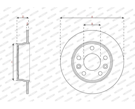 Brake disc DDF3045C Ferodo, Image 3