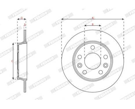 Brake disc DDF3046C Ferodo, Image 3