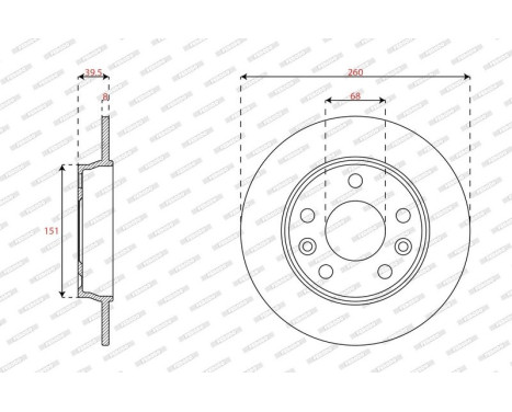Brake disc DDF3046C Ferodo, Image 2