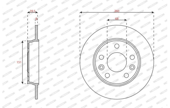 Brake disc DDF3046C Ferodo, Image 2