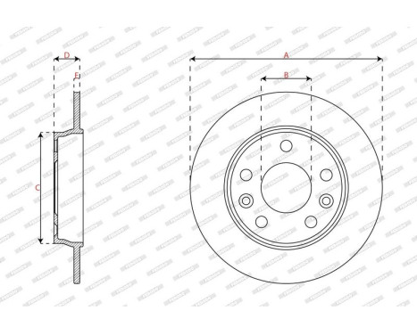 Brake disc DDF3046C Ferodo, Image 3