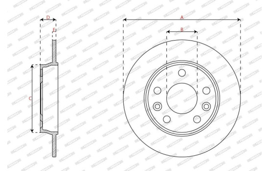 Brake disc DDF3046C Ferodo, Image 3