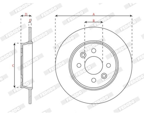 Brake disc DDF3047C Ferodo, Image 3