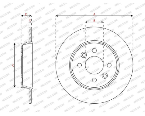 Brake disc DDF3047C Ferodo, Image 3