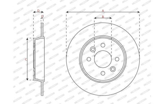 Brake disc DDF3047C Ferodo, Image 3