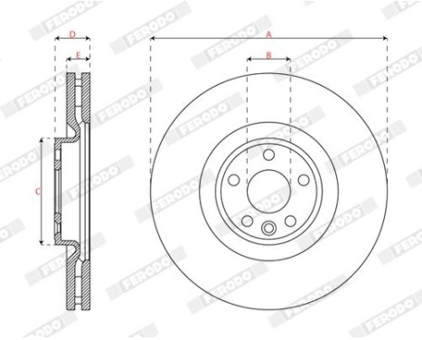 Brake disc DDF3051C-1 Ferodo, Image 3