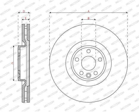Brake disc DDF3051C-1 Ferodo, Image 3