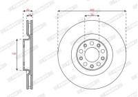 Brake disc DDF3052C Ferodo