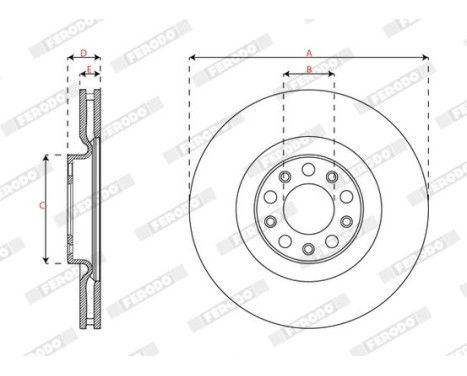Brake disc DDF3052C Ferodo, Image 3