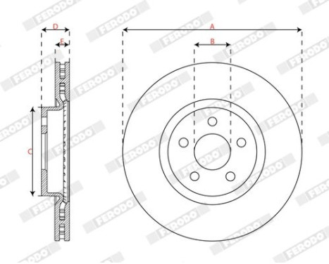Brake disc DDF3053C Ferodo, Image 3