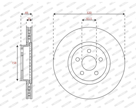 Brake disc DDF3053C Ferodo, Image 2