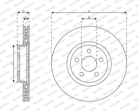 Brake disc DDF3053C Ferodo, Image 3
