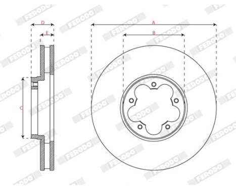 Brake disc DDF3057C Ferodo, Image 2