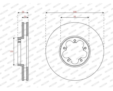Brake disc DDF3057C Ferodo, Image 2