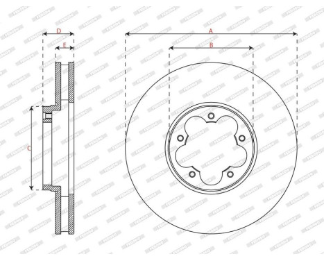 Brake disc DDF3057C Ferodo, Image 3