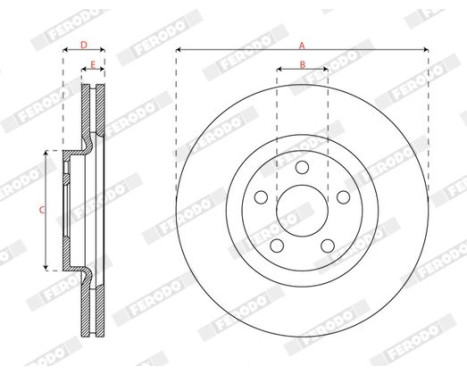 Brake disc DDF3058C Ferodo, Image 3
