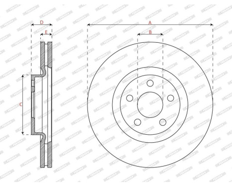 Brake disc DDF3058C Ferodo, Image 3