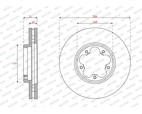 Brake disc DDF3059C Ferodo, Image 2