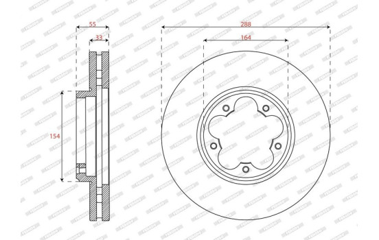 Brake disc DDF3059C Ferodo, Image 2