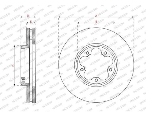 Brake disc DDF3059C Ferodo, Image 3