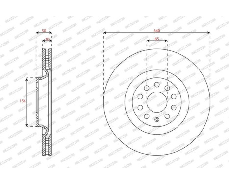 Brake disc DDF3062C-1 Ferodo, Image 2