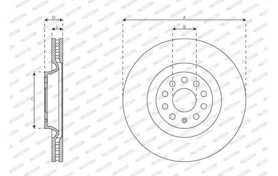 Brake disc DDF3062C-1 Ferodo, Image 3