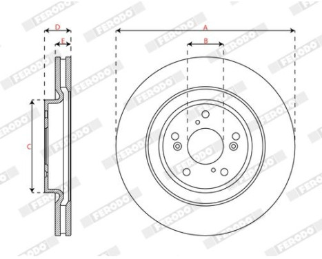 Brake disc DDF3069C Ferodo, Image 3
