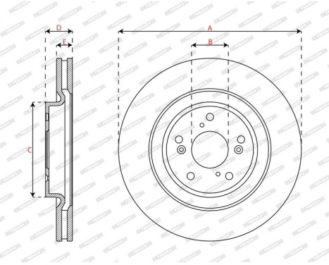 Brake disc DDF3069C Ferodo, Image 3