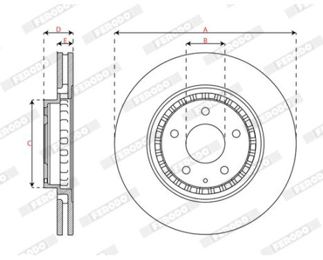 Brake disc DDF3070C Ferodo, Image 2