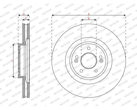 Brake disc DDF3074C Ferodo, Image 3