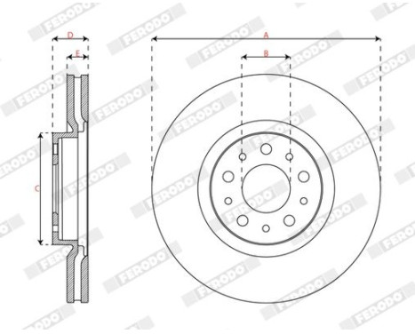 Brake disc DDF3075C Ferodo, Image 3