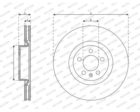 Brake disc DDF3080C Ferodo, Image 3